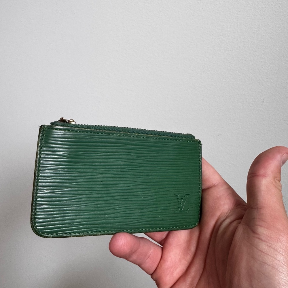 Green Leather Card Holder Louis Vuitton